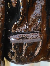 CHICO'S SIZE 2 SEQUIN BUTTON FRONT JACKET NEW WITH TAGS.