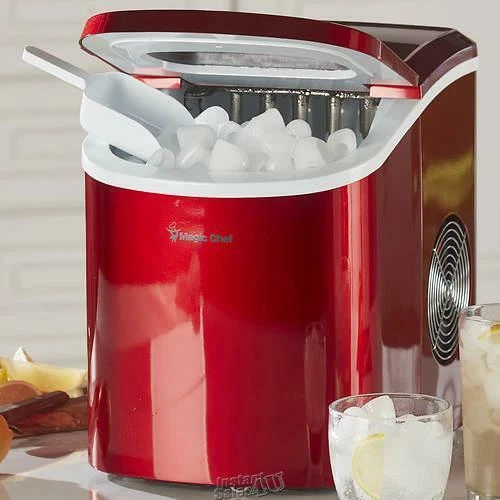 Magic Chef MCIM22R Portable Countertop 27lb Ice Maker Machine, Stainless Steel - Image 3 of 3
