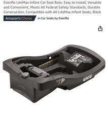"NEW" Evenflo LiteMax 35 Infant Car Seat Base - Black