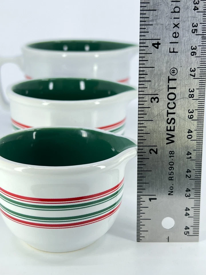 Tazas medidoras Chantal de 3 piezas tazones apilables a rayas 1 taza, 0,5 taza 1/4 taza Foto 3 de 4