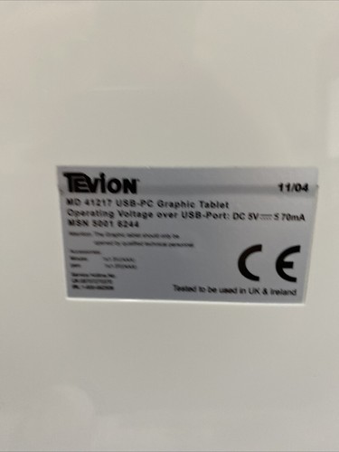 Tevlon PC USB Graphics Tablet, Pen, Mouse & Discs - Afbeelding 6 van 10