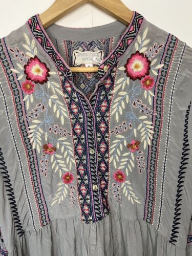 Johnny Was Biya Ellie Wide Hem Dress Embroidered XS EUC - Picture 2 of 6
