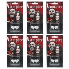 Halloween Vampire Fangs Halloween Costume Accessory Gag Teeth Set 6 Pack Set
