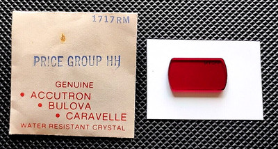 Genuine Bulova Accutron Watch Crystal Red LED part #1717RM