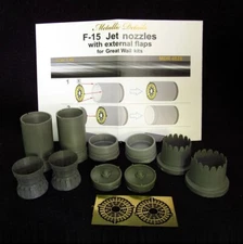 F-15 Jet Nozzles (with external flaps) 1:48 for Revell, GWH Aircraft Model Kit