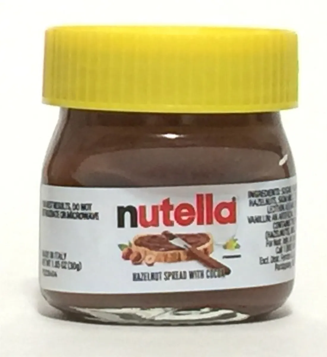 NUTELLA mini-jar YELLOW top shot-glass 1.05oz Made in Italy EASTER SPECIAL  2021