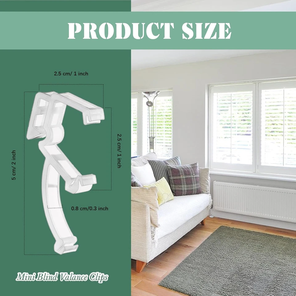 Clips de cenefa transparentes de 2 pulgadas de 20 piezas mini clips ciegos para ventana oculta para madera o Foto 2 de 4