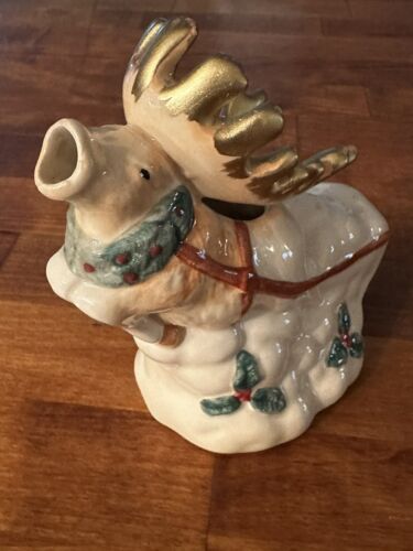 Vintage Fitz and Floyd Reindeer Creamer OCI 1993 - Picture 1 of 14