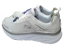 Skechers D Lux Walker Infinite Motion  149023 Shoes White Silver Womens Size 11