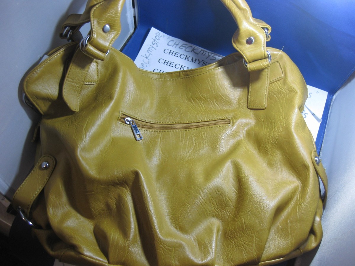 NWT NEW $75 JOHN ROMAINE CARSON FASHION HANDBAG ZIPPER TOP MULTI SECTION