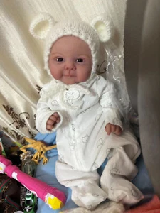 19'' Collectable Lifelike Weighted Head Limbs Reborn Baby Doll Real Handmade Toy