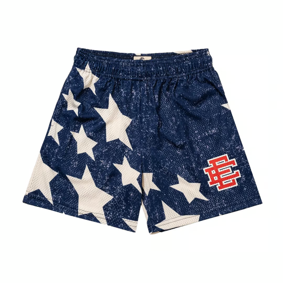 (USED) Eric Emanuel Basic エリック ハーフ ショーツ Eric Emanuel EE Basic Shorts, USA Soccer/Stars, RARE, Size Large