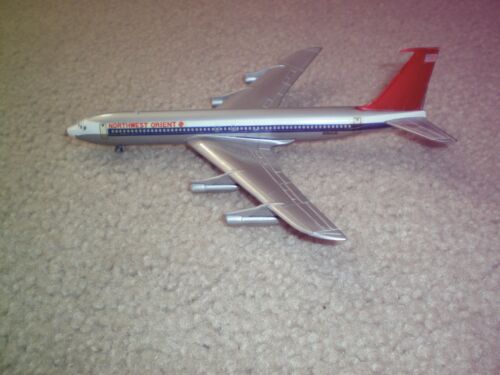 Aero Mini Northwest Orient Boeing 707 Passenger Jet Metal Japan 7" Vintage
