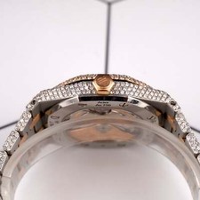 Audemars Piguet Royal Oak 37mm Rose Gold/ Steel Watch Iced 22ct Diamonds 15450SR 8