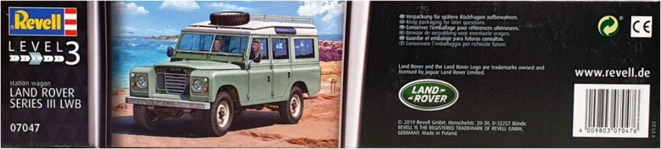 Revell 1/24 Scale Unbuilt Model Kit 07047 - Land Rover Series III LWB - Photo 3/4