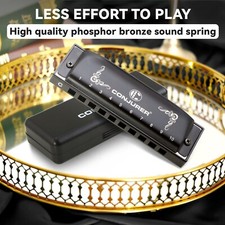 CONJURER Professional Mouth Organ 10Hole Diatonic Harmonica Blues Harmonica C