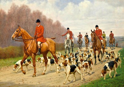 Edward Algernon Stuart Douglas Die Jagd zieht weg Wandbild Leinwand