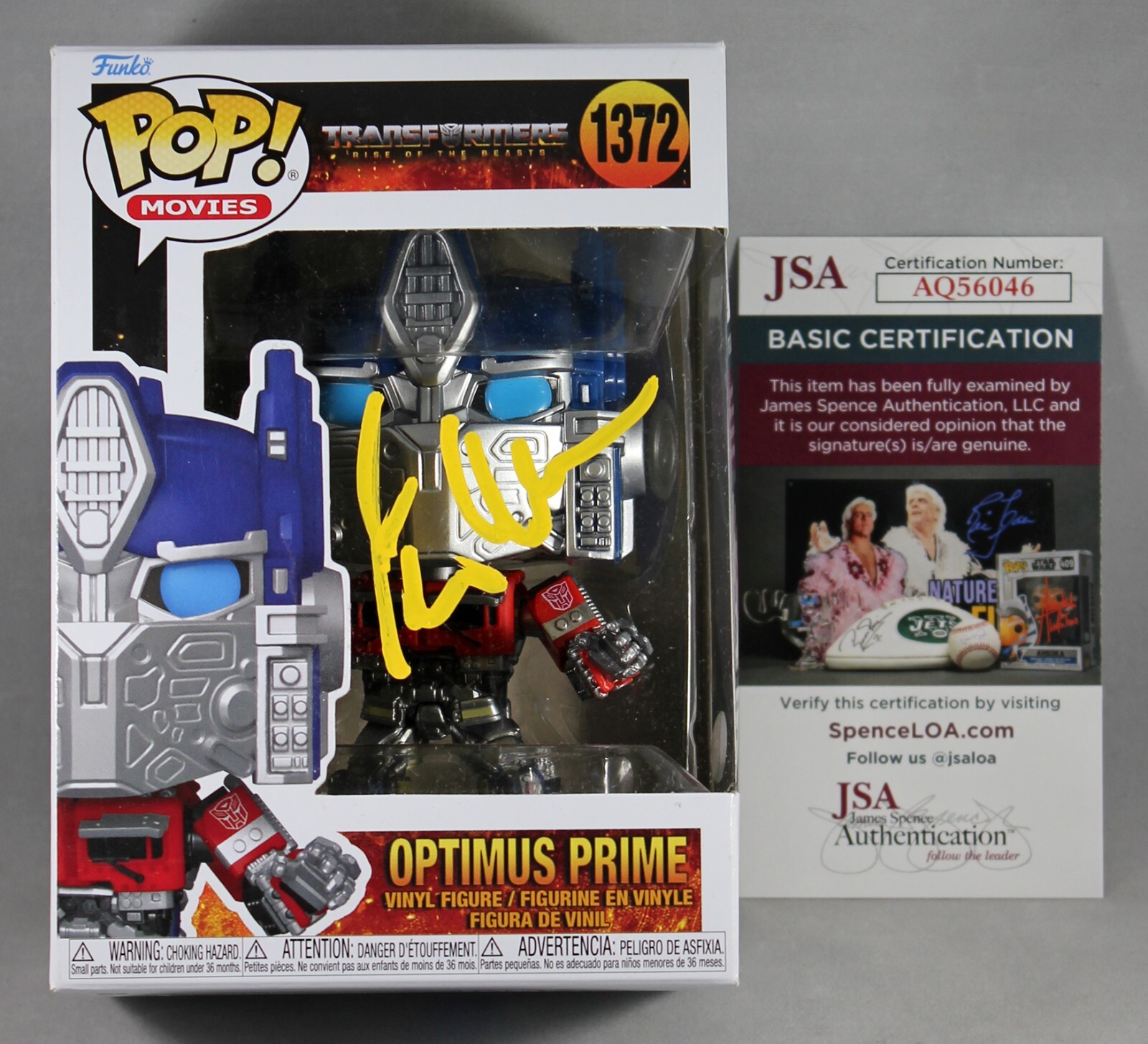 Peter Cullen Autographed Signed Optimus Prime Transformers Rotb Funko Pop Figure +JSA COA 
