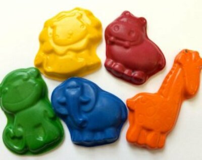 10 set of 5 Jungle animal Crayons Party Favors Teacher Supply hippo elephant 