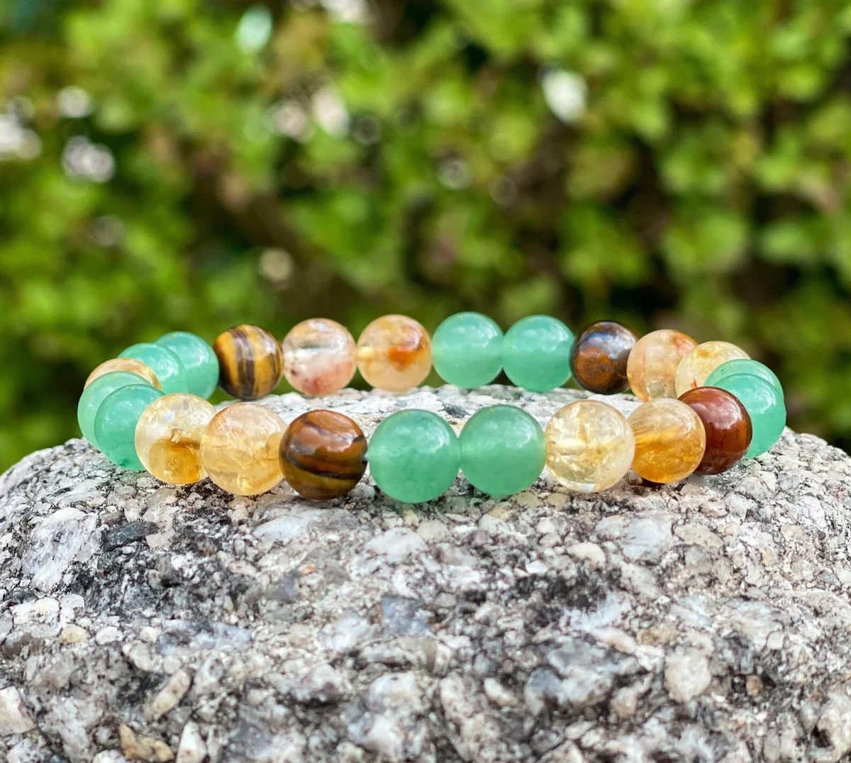 Wealth Bracelet Green Aventurine Tiger Eye Citrine Gemstone