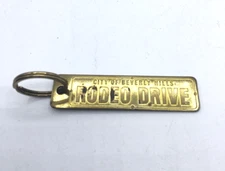 Beverly Hills Rodeo Drive California Vintage Brass Keychain 