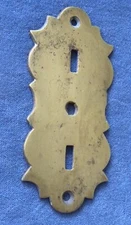 Light Switch Escutcheon Cover Plate Brass Vintage