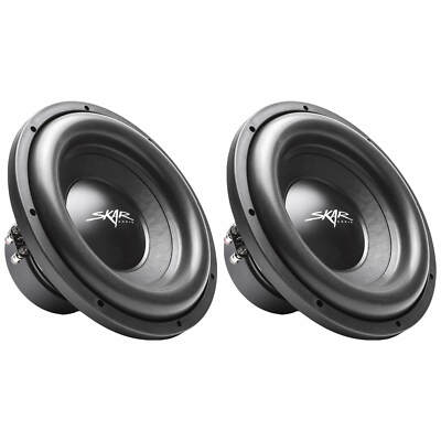 (2) NEW SKAR AUDIO SDR-12 D2 12'' 1200W MAX POWER DUAL 2 OHM SUBWOOFERS - PAIR