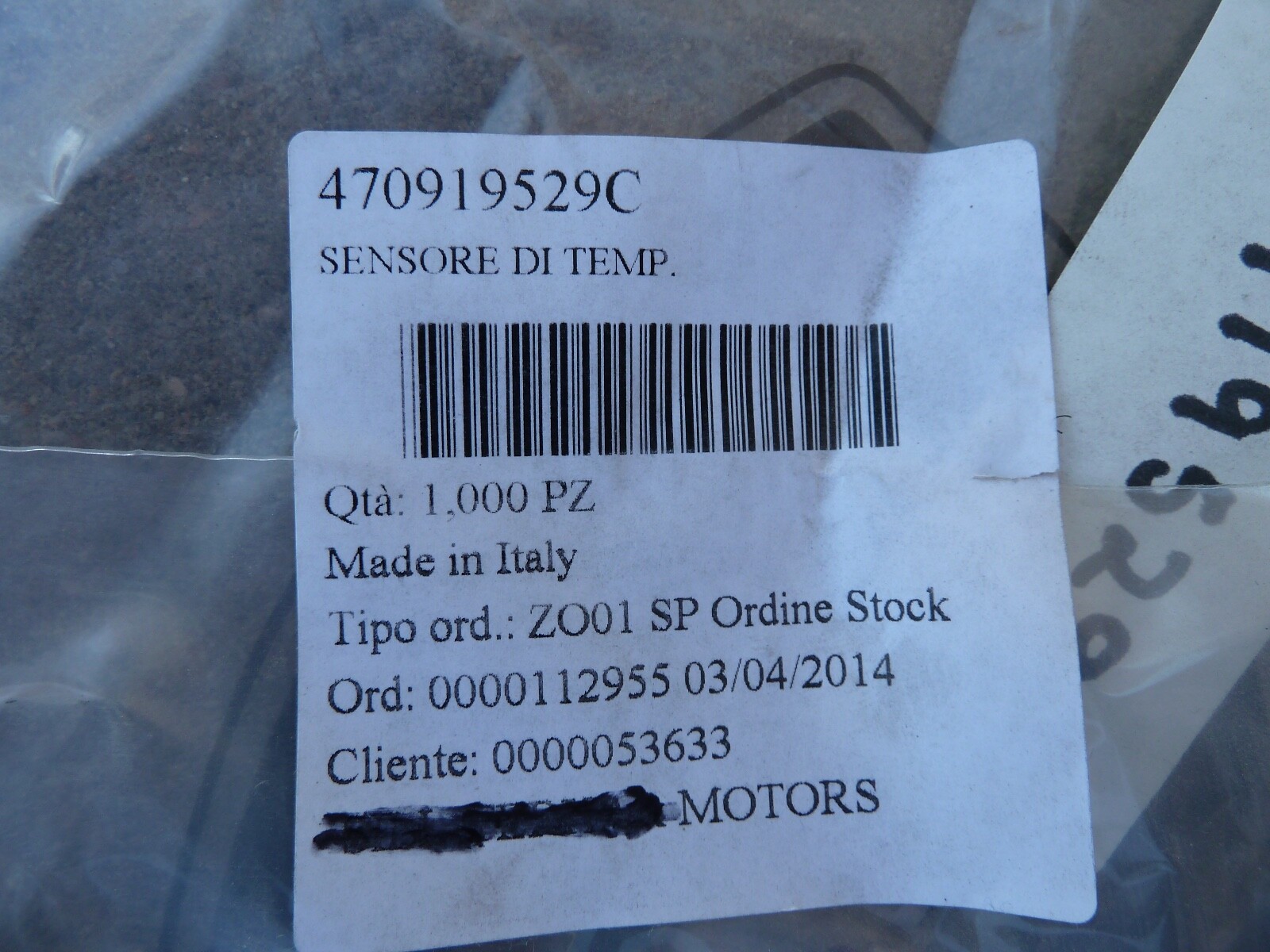 NEW Lamborghini Aventador Genuine Exhaust Right Temperature Sensor Thermocouple