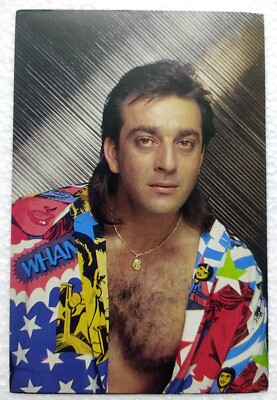 Bollywood Schauspieler Sanjay Dutt seltene alte Original Postkarte Postkarte ...