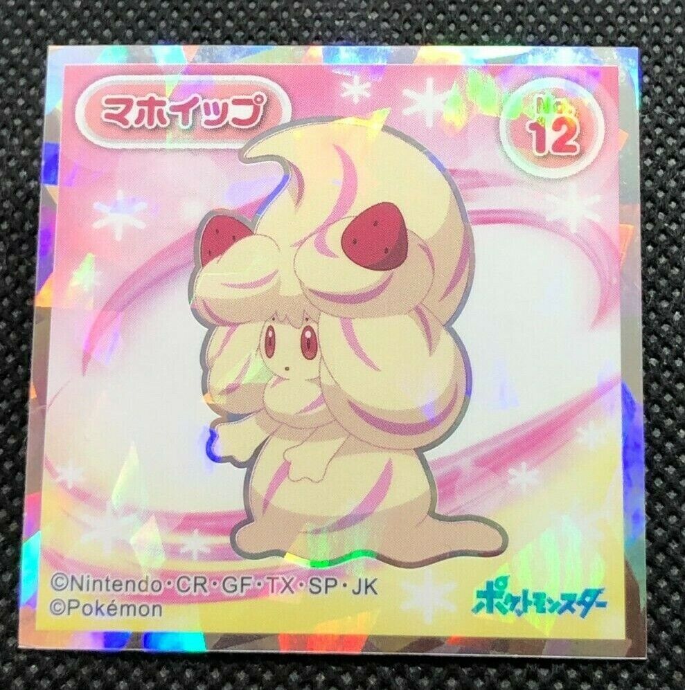 Alcremie Holo Pokemon CR GF TX SP JK No.12 Sticker seal Alcremie Holo Pokemon CR GF TX SP JK No.12 Sticker seal