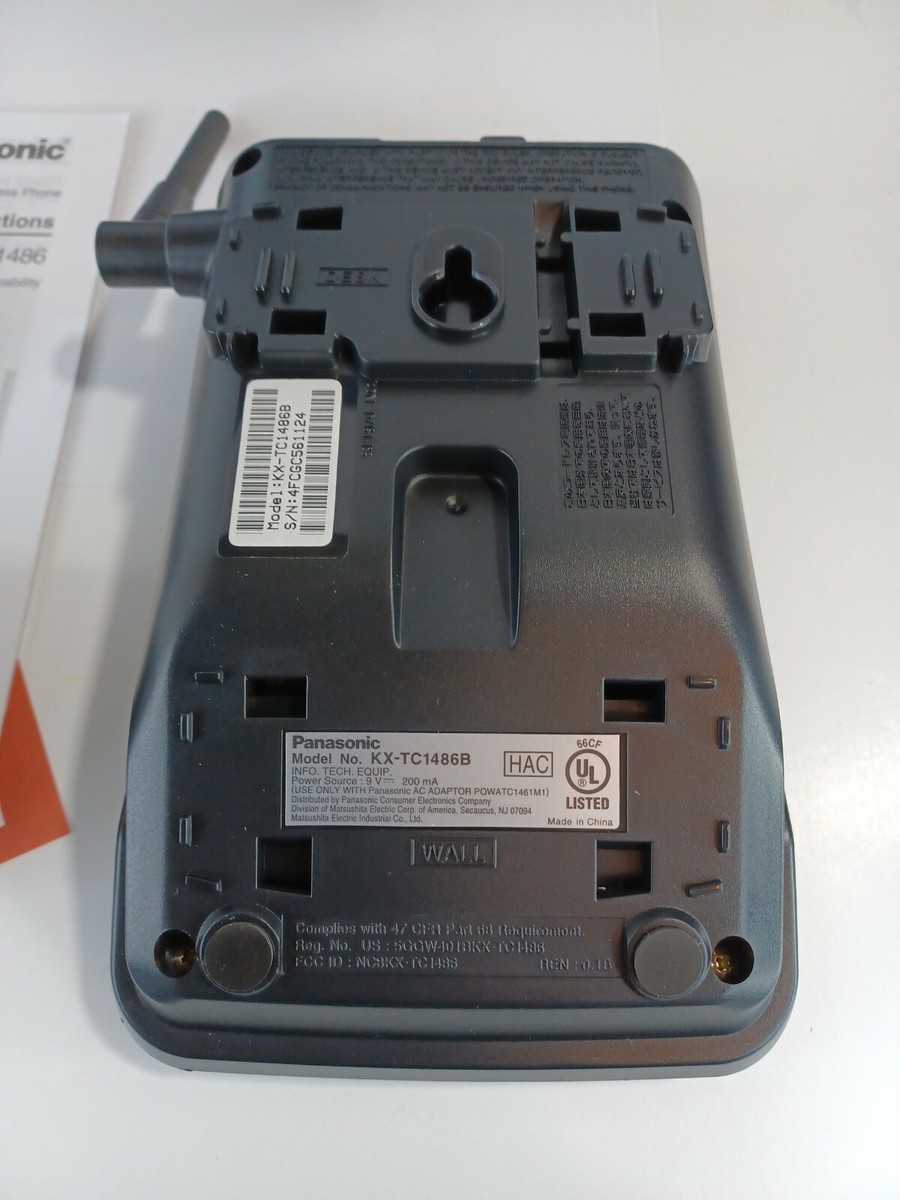 PANASONIC Cordless Phone KX-TC1486B Open Box | eBay
