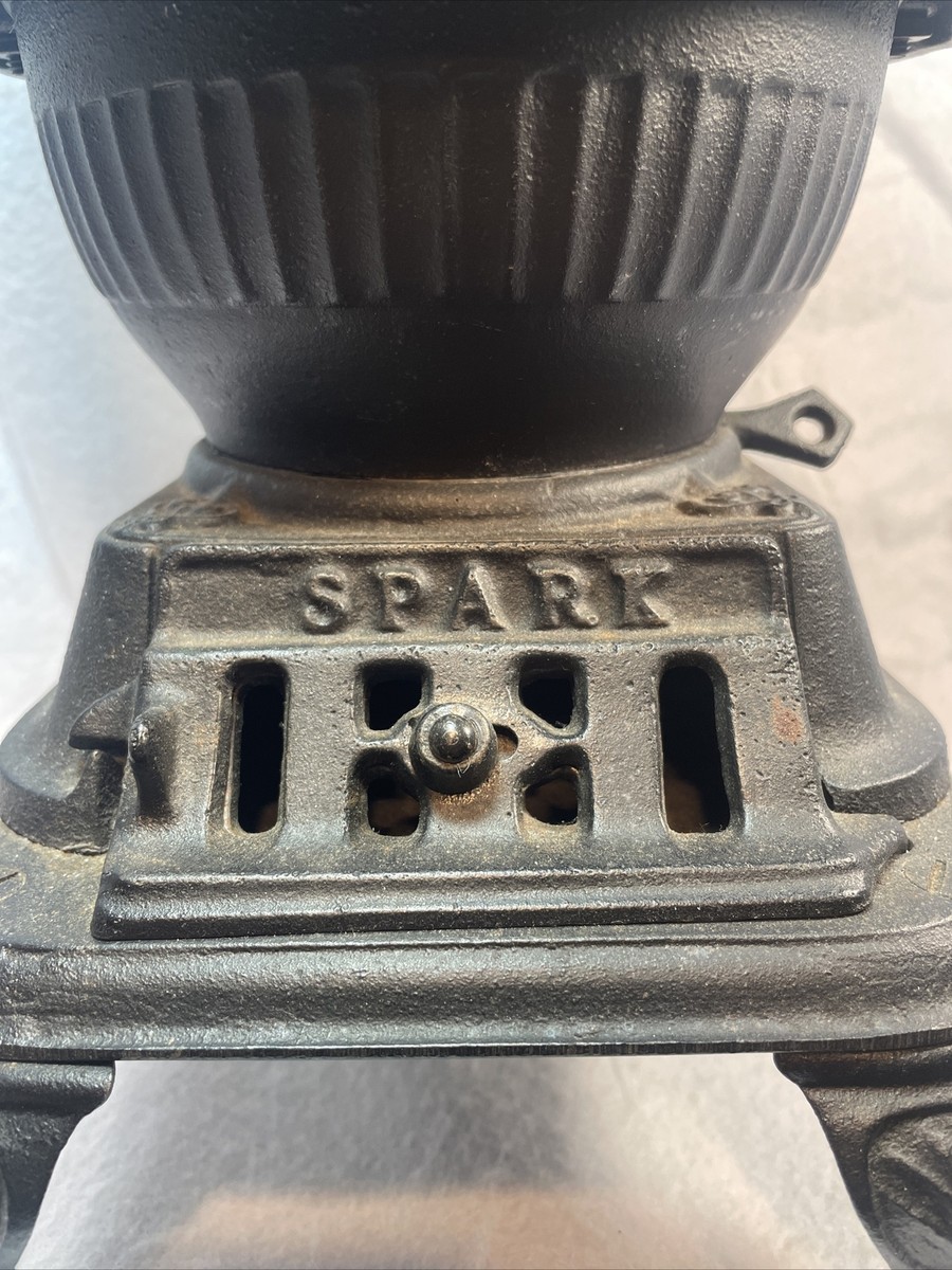 Spark Cast Iron Pot Belly Stove Salesman Sample 14”~Vintage | eBay