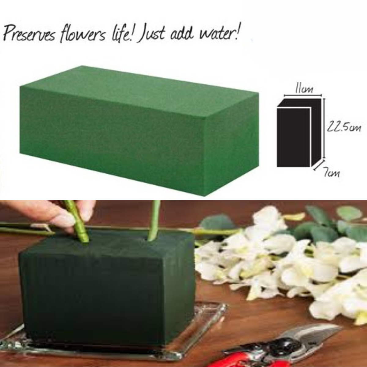 8x Floral Foam Wet Brick Water Absorbent Green Flower Arrangement Value Set AU eBay