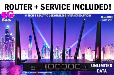 DUAL BAND 5G WIFI  ROUTER  HOTSPOT   INCLUDES UNLIMITED   ATT 30 DAYS SERVICE  