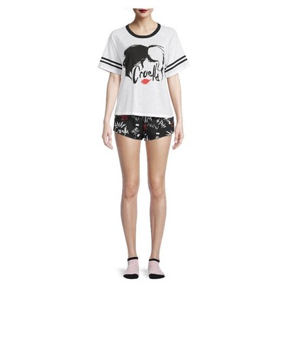 Disney Women's T-Shirt, Sleep Shorts and Socks, 3-Piece Set - 第 7/10 張圖片