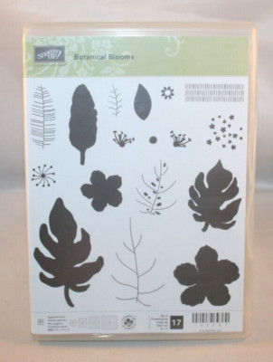 Stampin' Up! Photopolymer Stamp Set - Botanical Blooms - 17 Stamps - Used
