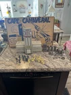 Marx Cape Canaveral Space Play Set w/ Box Tin Building Figures (Partial)
