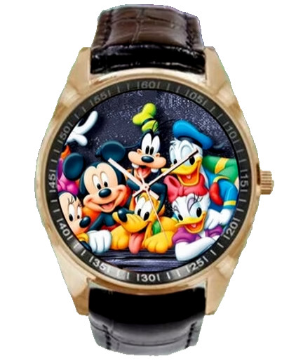Mickey and Friends Watch Quartz Please Brown Band See Description Free Shipping