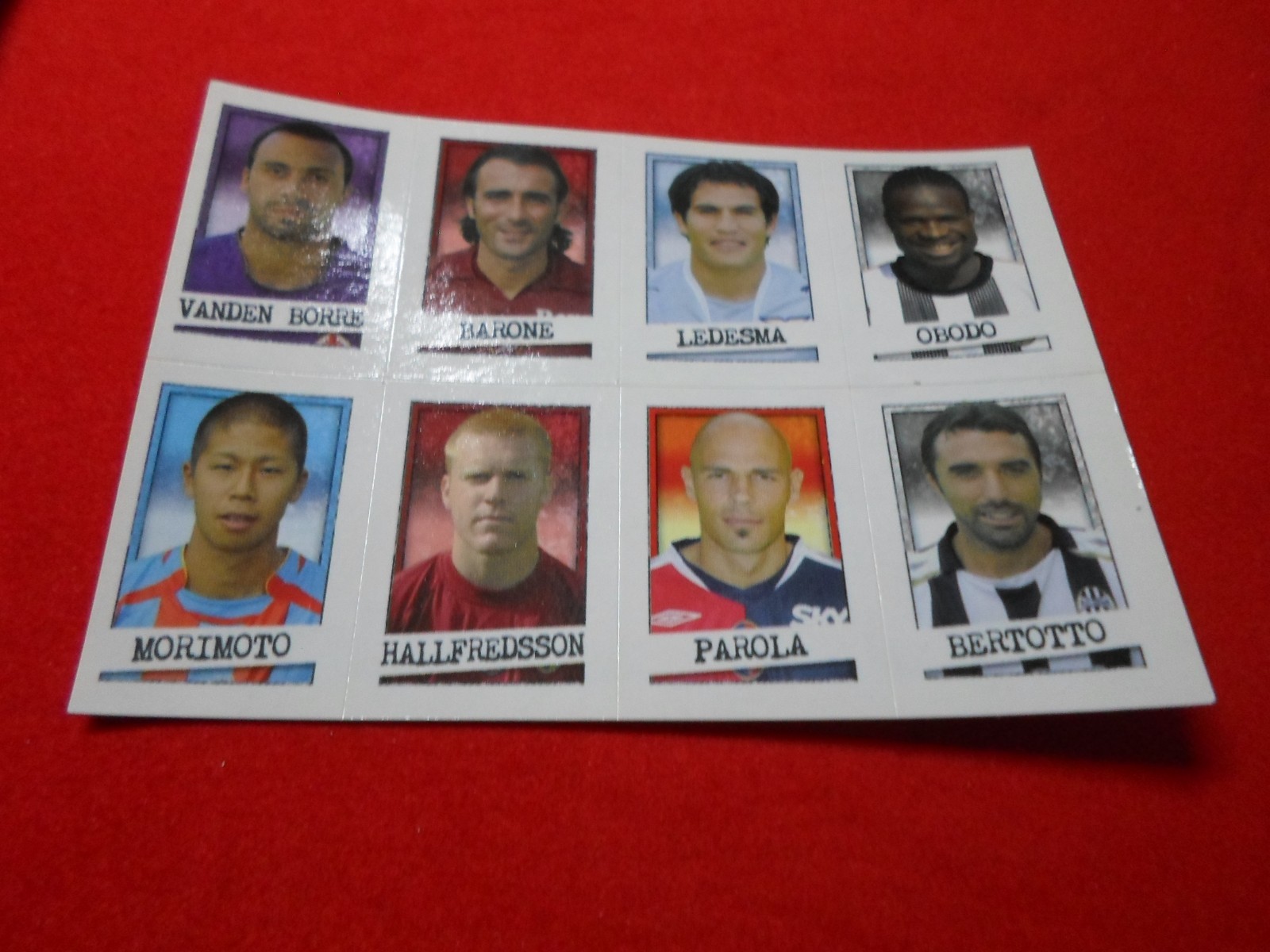 Figurina Calcio Merlin 2008 NN. 432-188-408-98-382-40-322-63 NUOVA / NEW