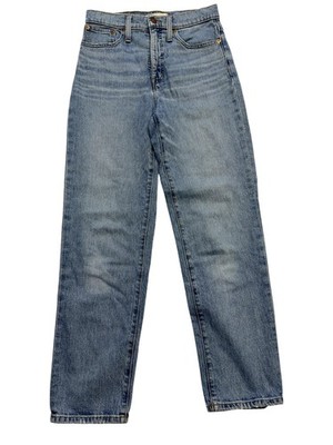 Madewell Jeans Womens 27 Blue Light Wash High Rise Straight Stretch Denim 27x27