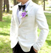 Purple Corsage and Boutonniere Set for Wedding Prom, Artificial Flower Wrist ...