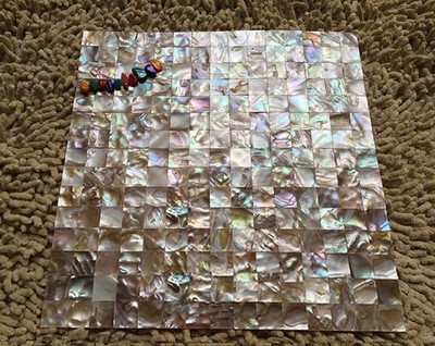 11PCS Natural Shell Mosaic Mother of Pearl Tile Decoration Wall Bathroom Pool