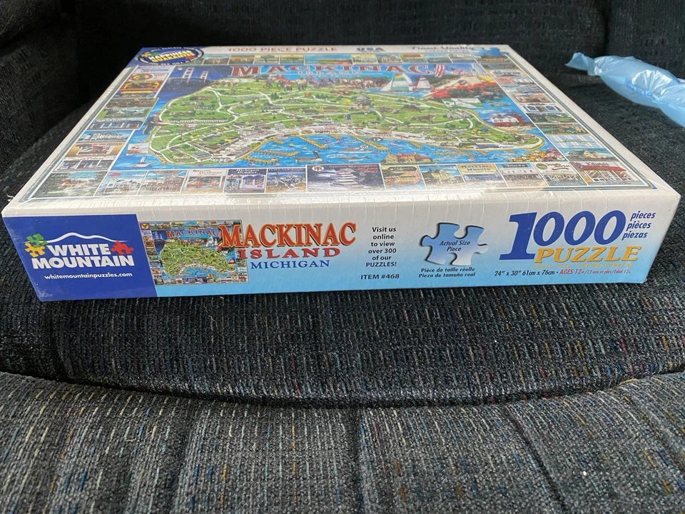 White Mountain Jigsaw Puzzle 1000 Piece Mackinac Island #468 - Sealed - Image 4 of 4