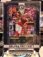 2025 Panini Optic Play Action Xavier Worthy Black Pandora /149 Chiefs TZ