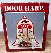 Christmas Bell Door Harp With Joy Design & Box