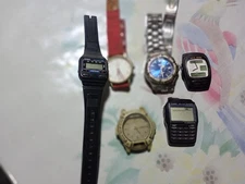 Lot of Casio AB 50W, DBC 32, J31W, ABX67 MTD1020, and Guess  for parts or repair
