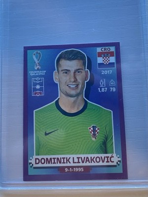 2022 Panini Prizm World Cup Qatar Dominik Livakovic Purple # CRO3