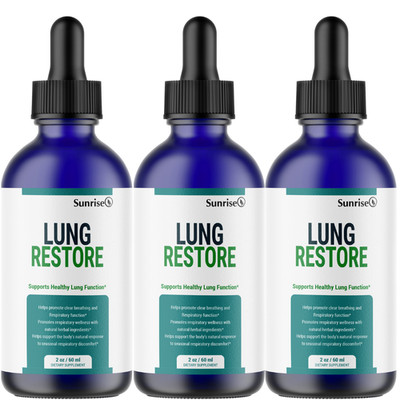 Lung Restore Drops For Healthy Lung Function, Lung Wellness Genuine 3 Bottles