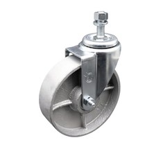 Semi Steel Swivel Threaded Stem Caster - 5" Wheel  1/2" Stem