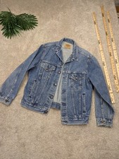 Vintage Gap Denim Jacket Mens Large Blue Jean Button Front Classic Trucker Style
